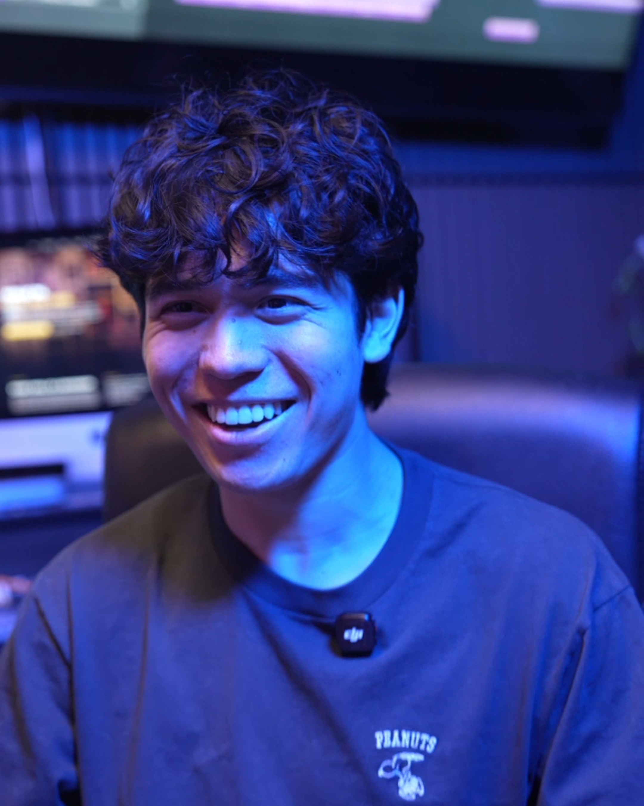 Nathan Eddy smiling in the studio